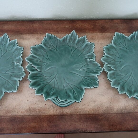 3 Vintage Woodfield by Steubenville Sea Foam Blue/Green Salad Plates - Picture 1 of 5